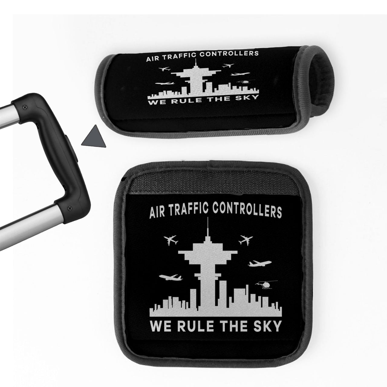 Air Traffic Controllers - We Rule The Sky Designed Neoprene Luggage Handle Covers