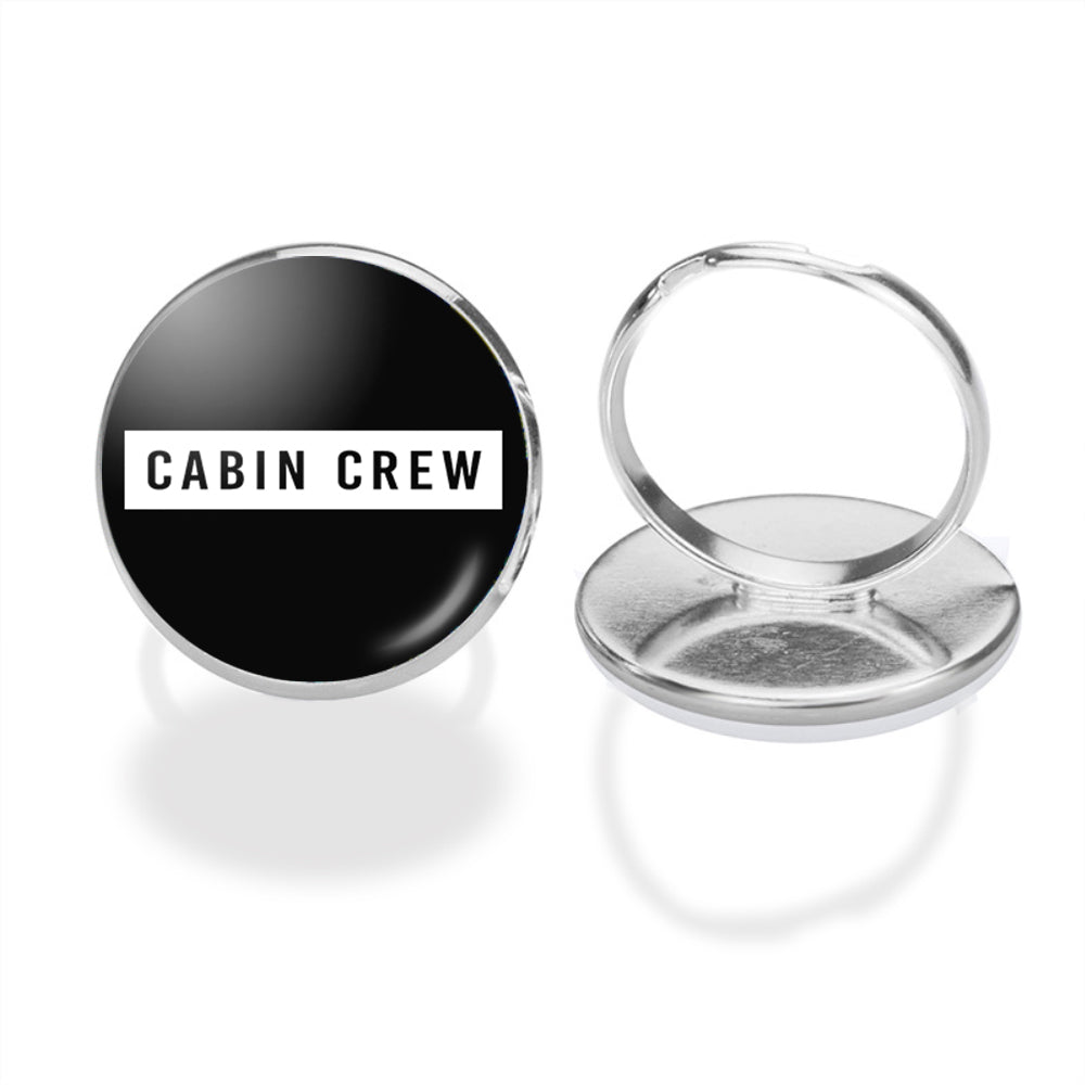 Cabin Crew Text Designed Rings