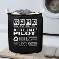 Thumbnail for Airline Pilot Label Designed Laundry Baskets