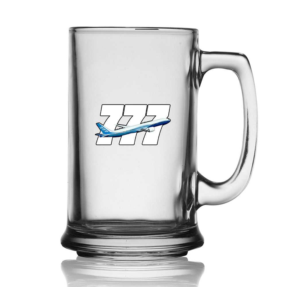 Super Boeing 777 Designed Beer Glass with Holder