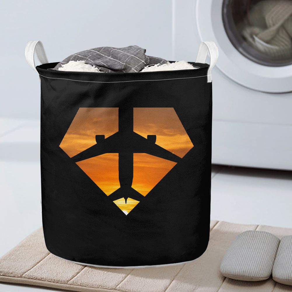 Supermen of The Skies (Sunset) Designed Laundry Baskets