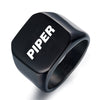 Piper & Text Designed Men Rings