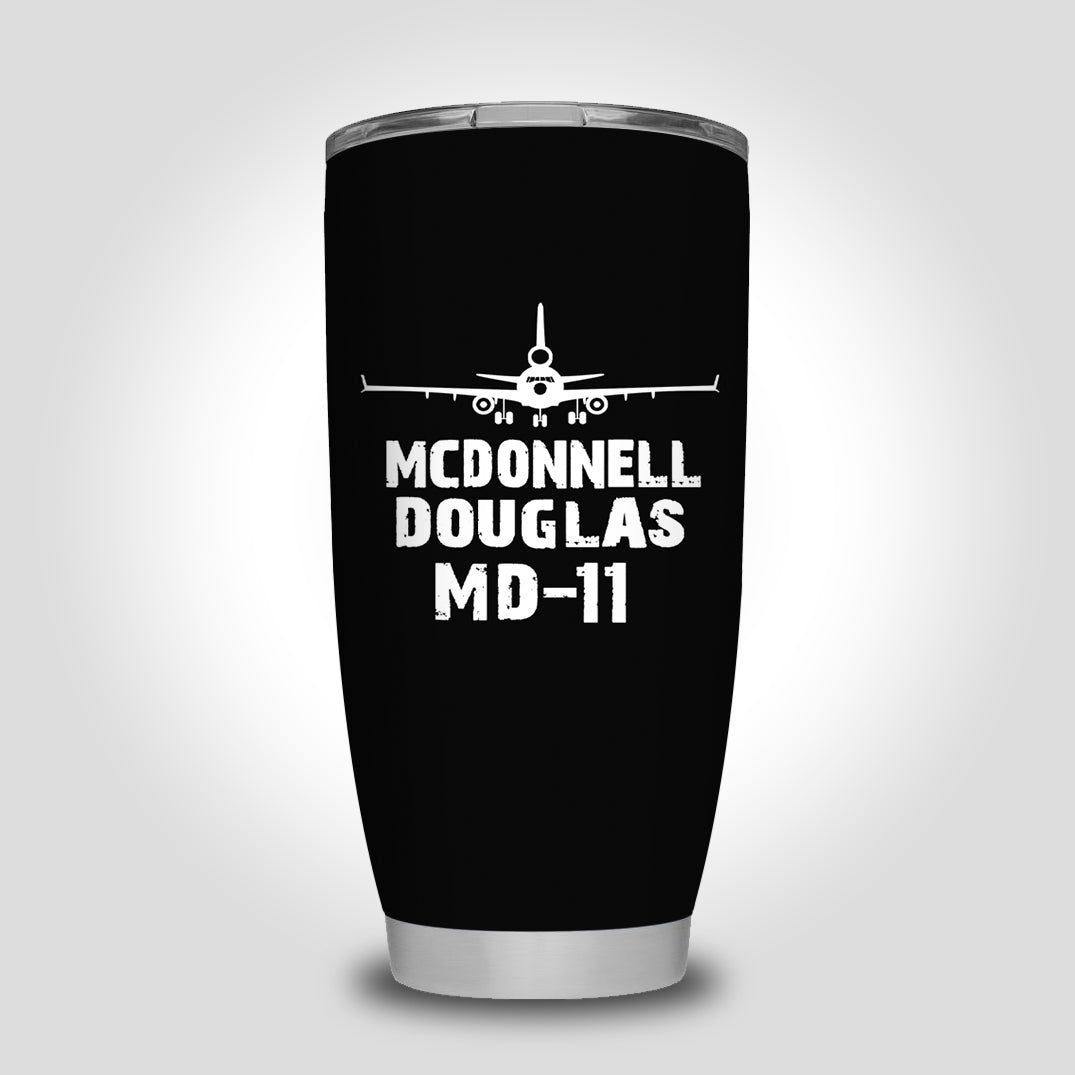 McDonnell Douglas MD-11 & Plane Designed Tumbler Travel Mugs