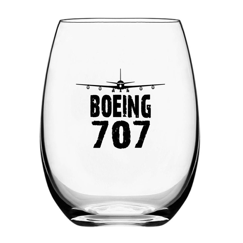 Boeing 707 & Plane Designed Water & Drink Glasses