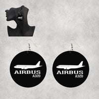 Thumbnail for Airbus A320 Printed Designed Wooden Drop Earrings