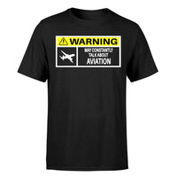 Thumbnail for Warning May Constantly Talk About Aviation Designed T-Shirts