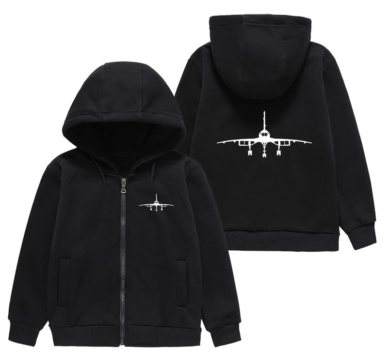 Concorde Silhouette Designed "CHILDREN" Zipped Hoodies