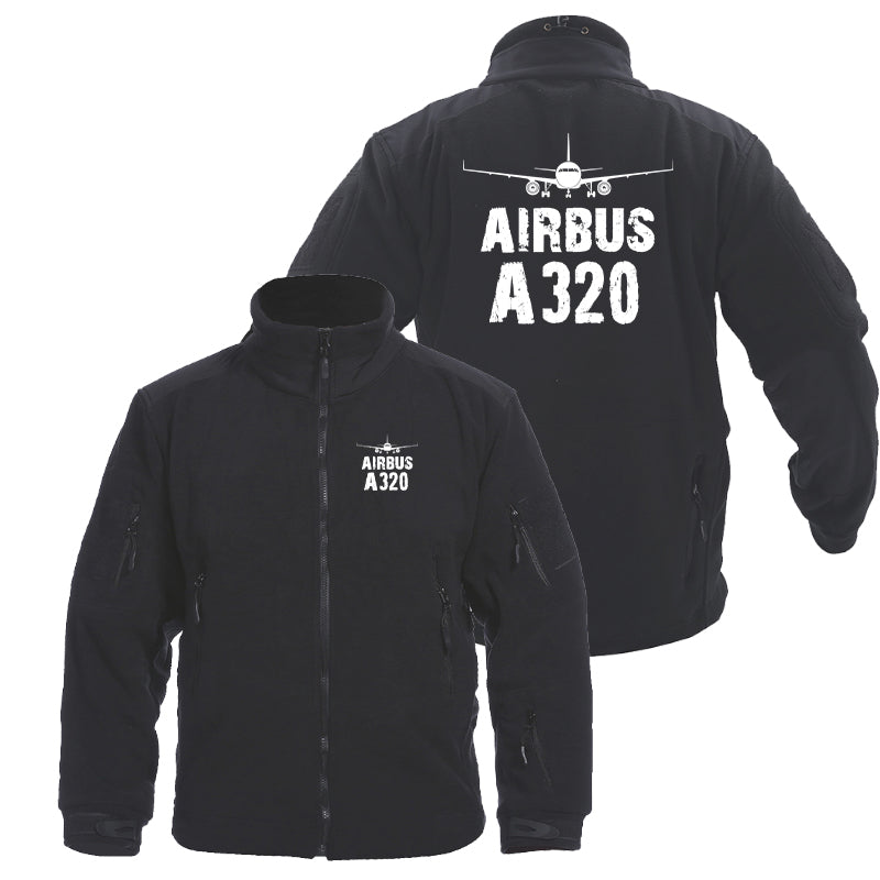Airbus A320 & Plane Designed Fleece Military Jackets (Customizable)