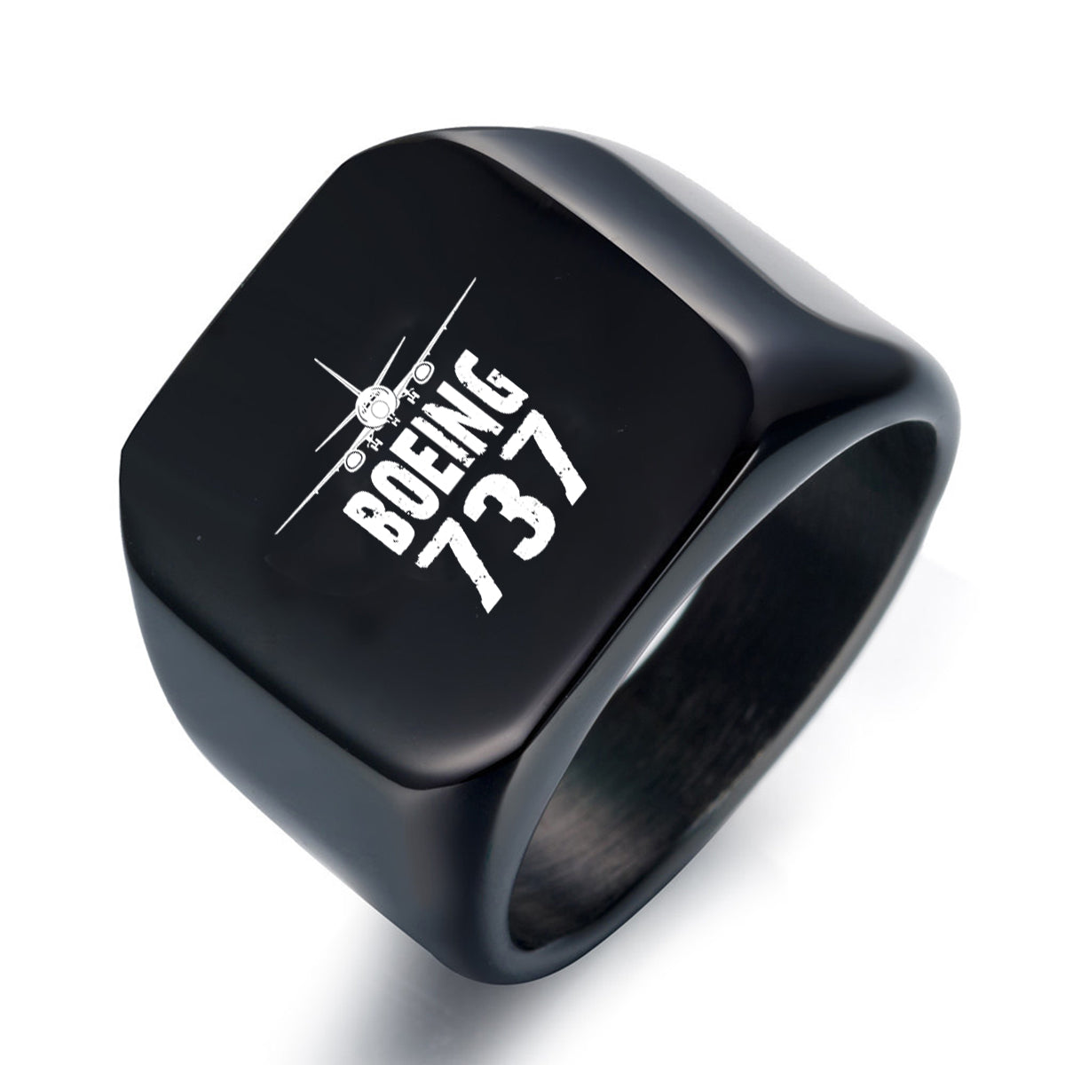 Boeing 737 & Plane Designed Men Rings