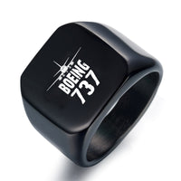 Thumbnail for Boeing 737 & Plane Designed Men Rings
