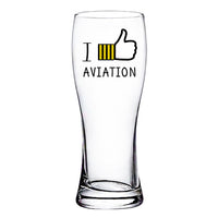 Thumbnail for I Like Aviation Designed Pilsner Beer Glasses