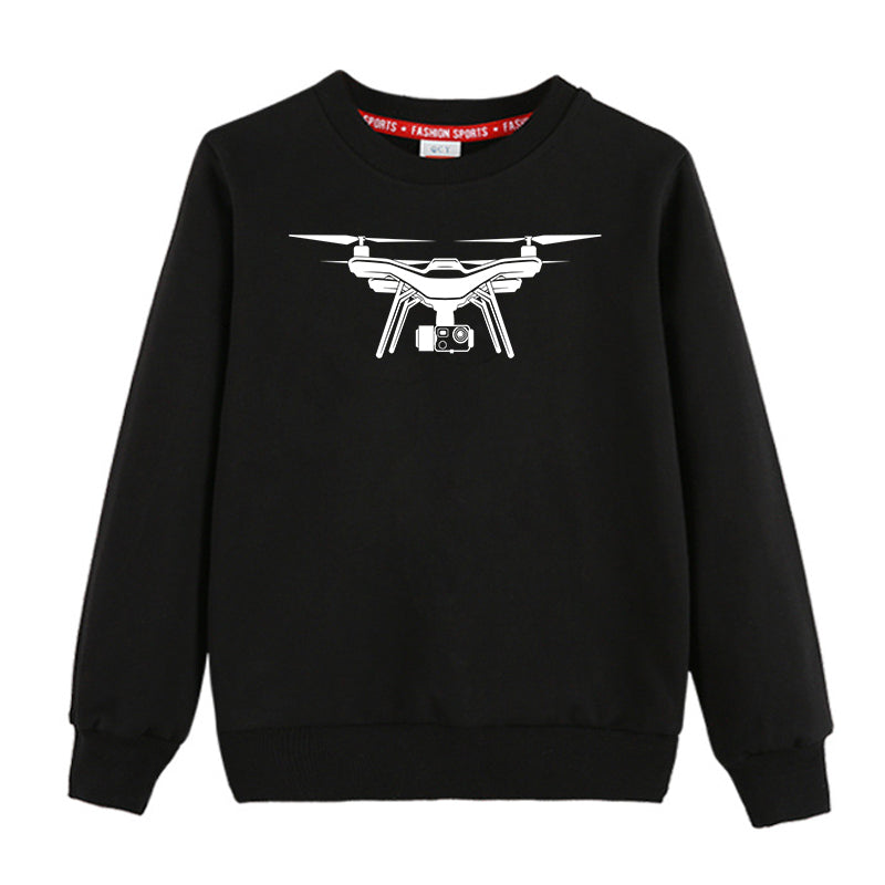 Drone Silhouette Designed "CHILDREN" Sweatshirts