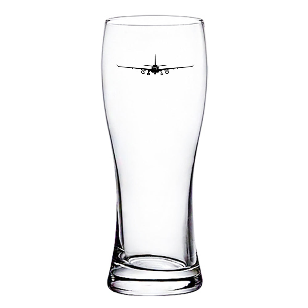 Airbus A330 Silhouette Designed Pilsner Beer Glasses