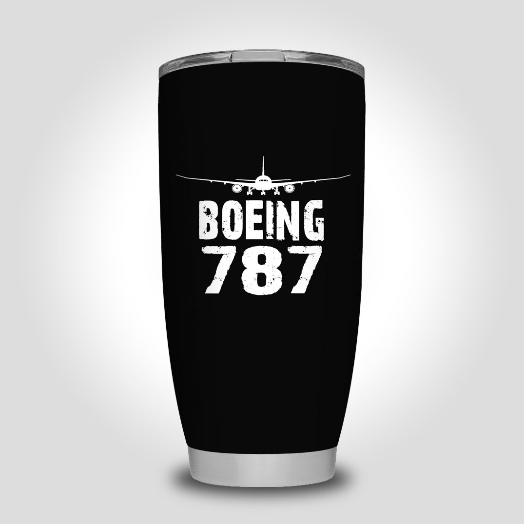 Boeing 787 & Plane Designed Tumbler Travel Mugs