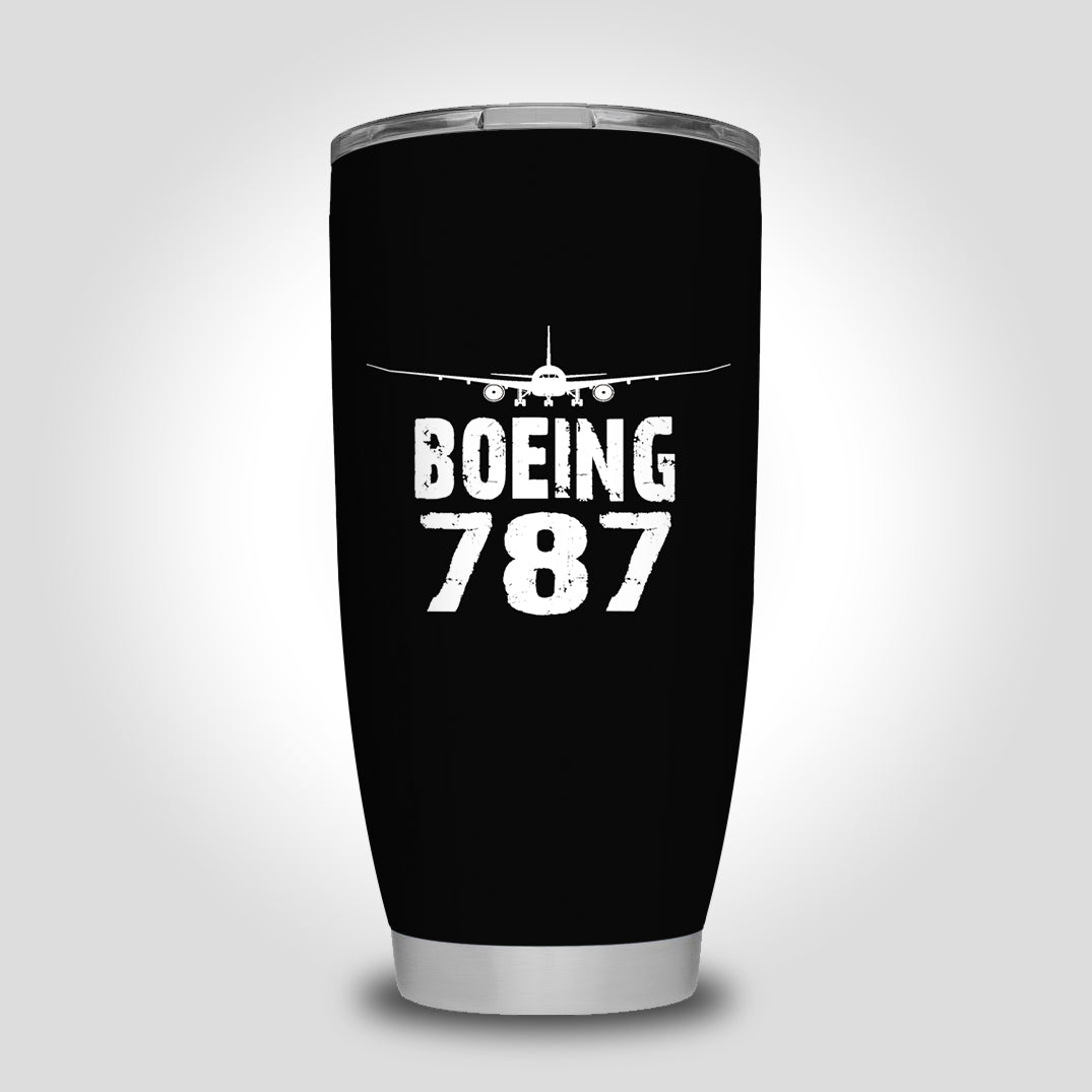 Boeing 787 & Plane Designed Tumbler Travel Mugs