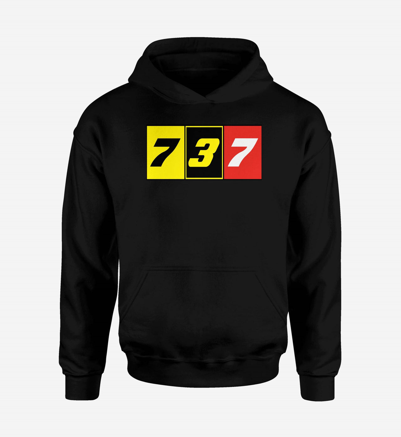 Flat Colourful 737 Designed Hoodies