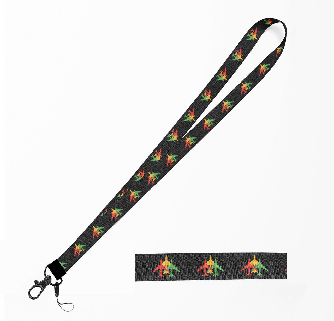 Colourful 3 Airplanes Designed Lanyard & ID Holders