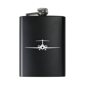 Boeing 717 Silhouette Designed Stainless Steel Hip Flasks