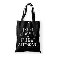 Thumbnail for Trust Me I'm a Flight Attendant Designed Tote Bags