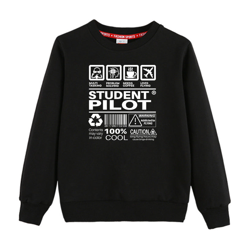 Student Pilot Label Designed "CHILDREN" Sweatshirts
