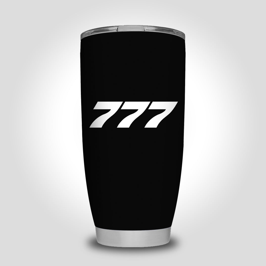 777 Flat Text Designed Tumbler Travel Mugs
