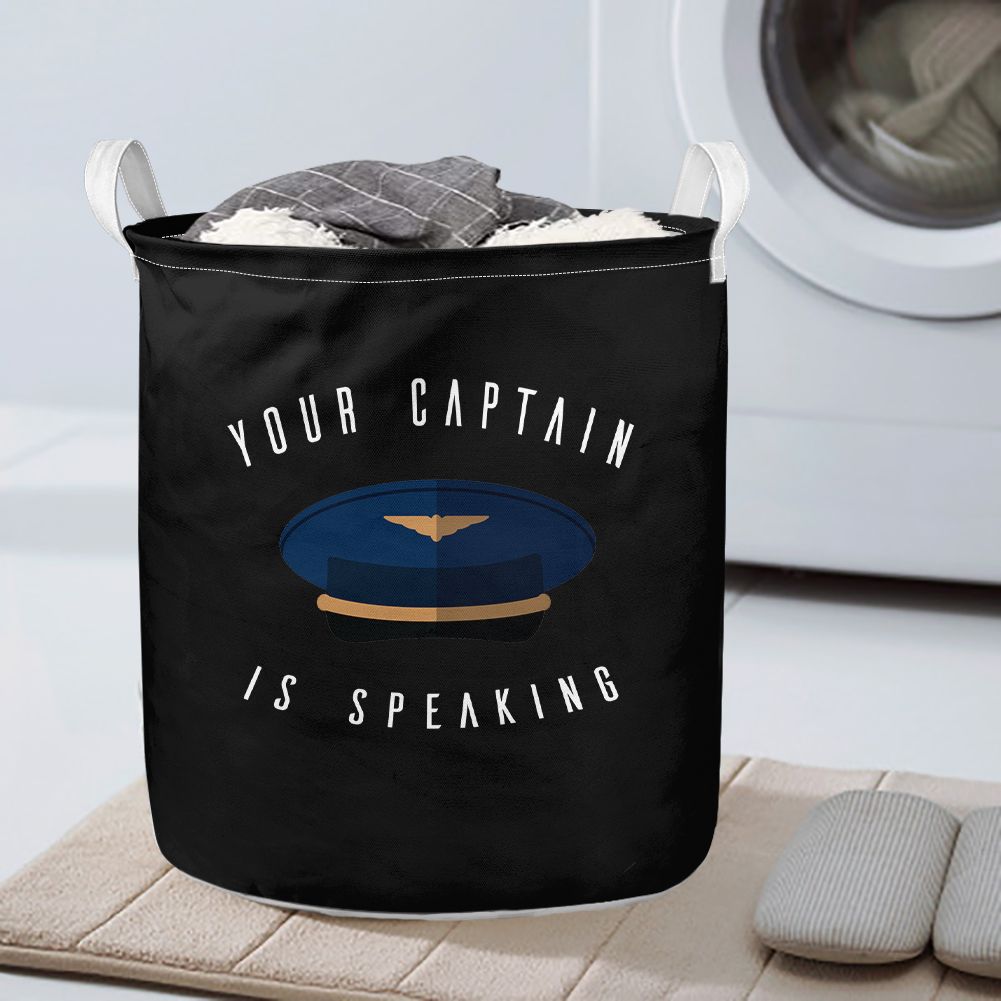 Your Captain Is Speaking Designed Laundry Baskets