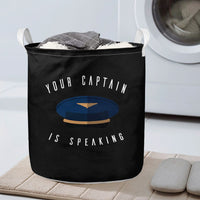 Thumbnail for Your Captain Is Speaking Designed Laundry Baskets