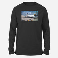 Thumbnail for Lufthansa's A380 At The Gate Designed Long-Sleeve T-Shirts