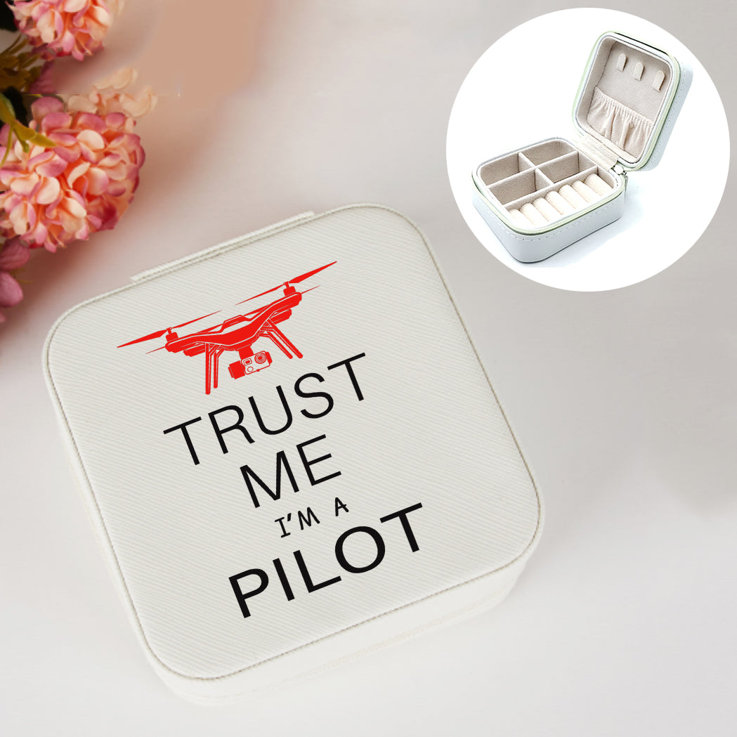 Trust Me I'm a Pilot (Drone) Designed Leather Jewelry Boxes