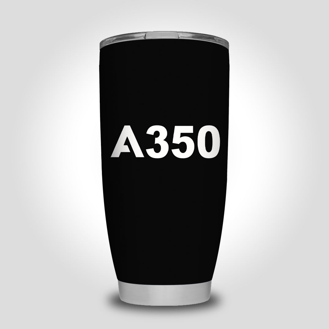 A350 Flat Text Designed Tumbler Travel Mugs