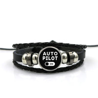 Thumbnail for Auto Pilot ON Designed Leather Bracelets