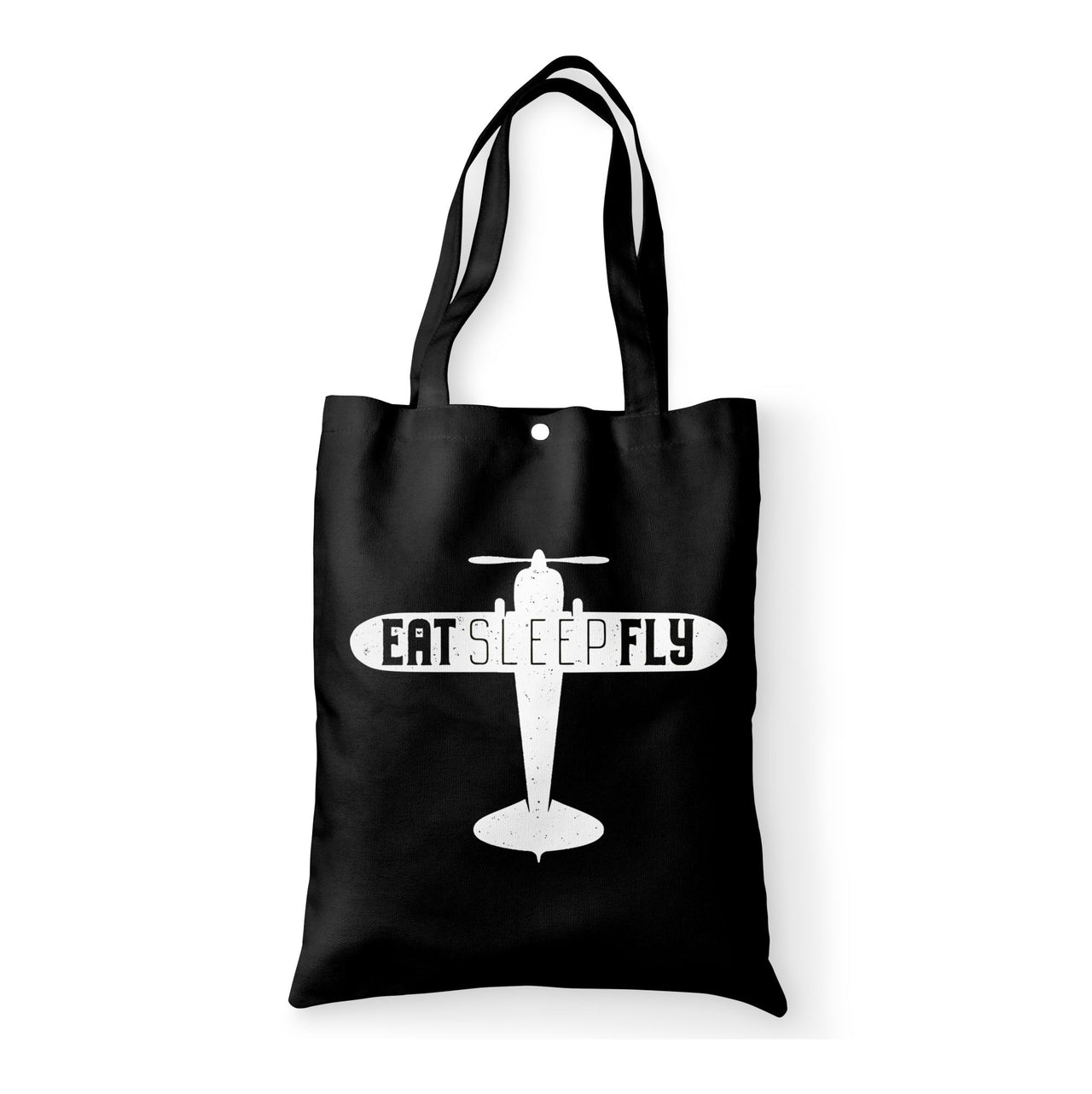 Eat Sleep Fly & Propeller Designed Tote Bags