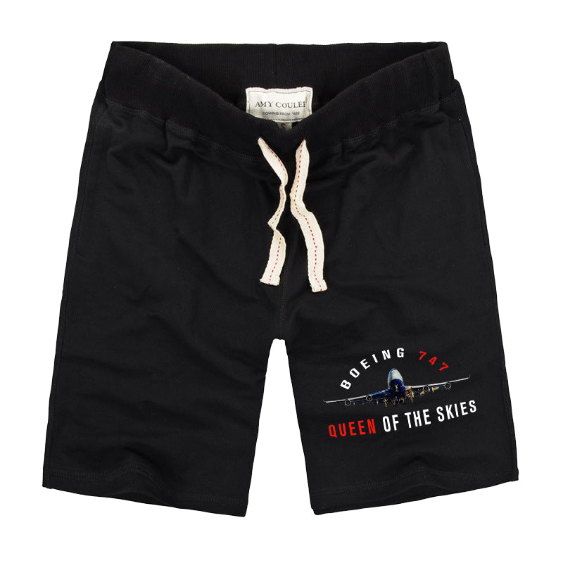 Boeing 747 Queen of the Skies Designed Cotton Shorts