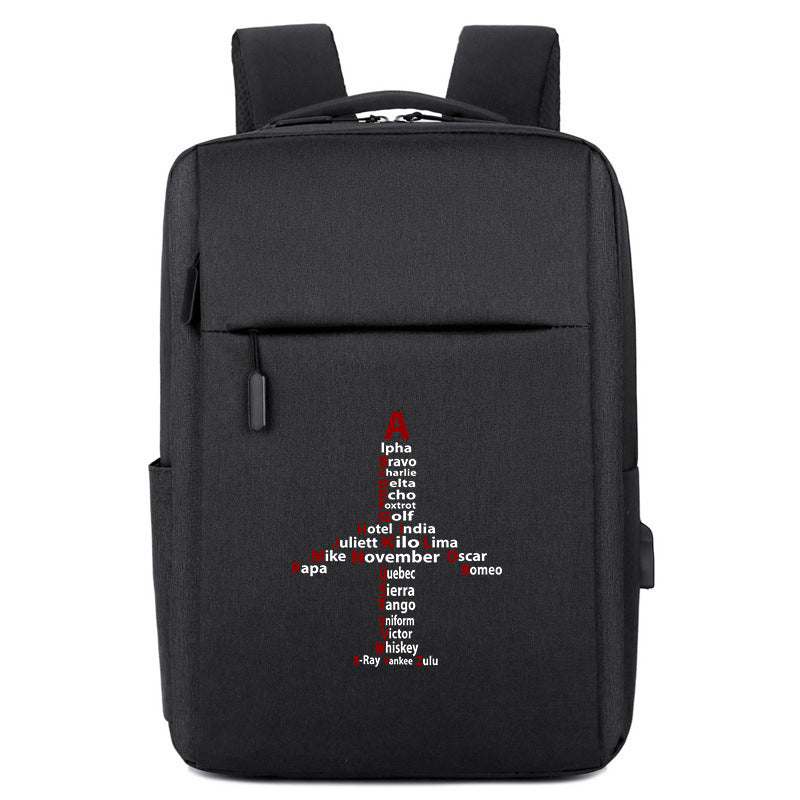 Airplane Shape Aviation Alphabet Designed Super Travel Bags