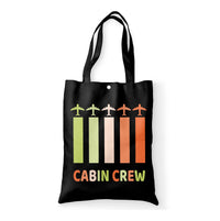 Thumbnail for Colourful Cabin Crew Designed Tote Bags