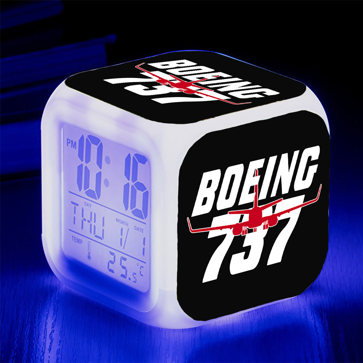 Amazing Boeing 737 Designed "7 Colour" Digital Alarm Clock