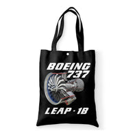 Thumbnail for Boeing 737 & Leap 1B Designed Tote Bags