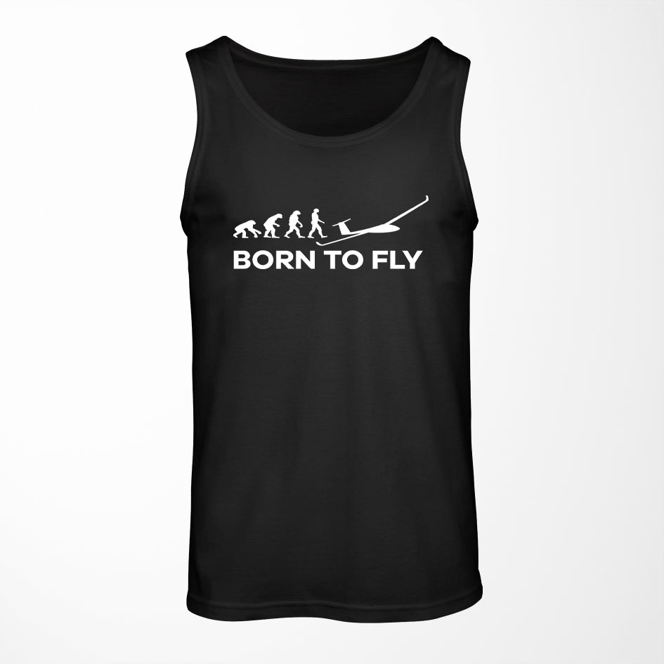Born To Fly Glider Designed Tank Tops
