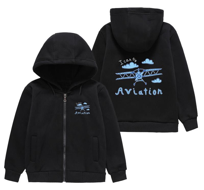 I Can Fly & Aviation Designed "CHILDREN" Zipped Hoodies