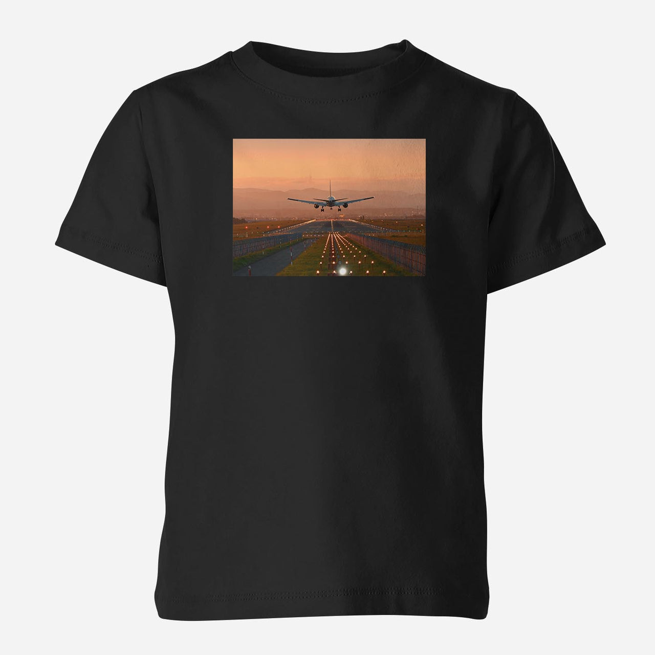 Super Cool Landing During Sunset Designed Children T-Shirts