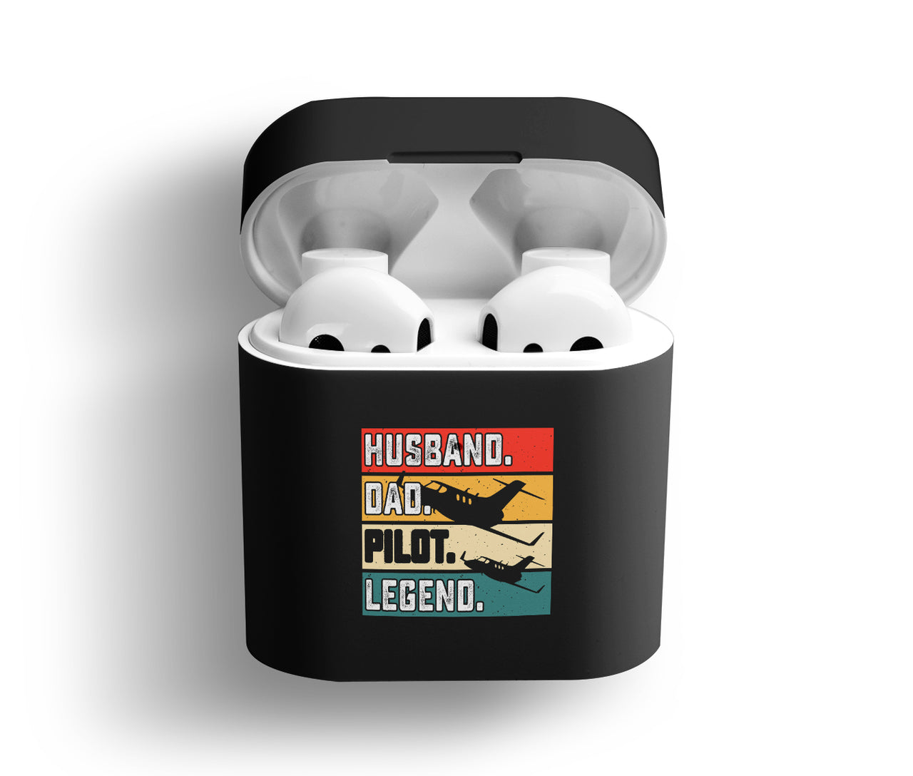 Husband & Dad & Pilot & Legend Designed AirPods Cases