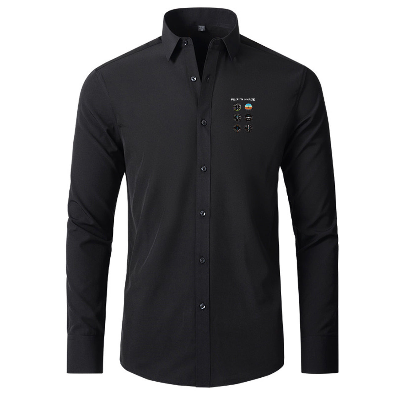Pilot's 6 Pack Designed Long Sleeve Shirts