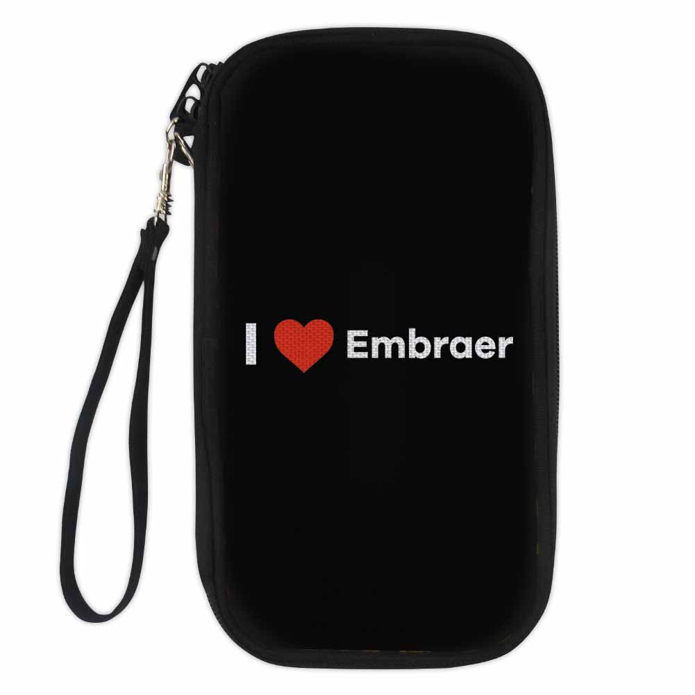 I Love Embraer Designed Travel Cases & Wallets