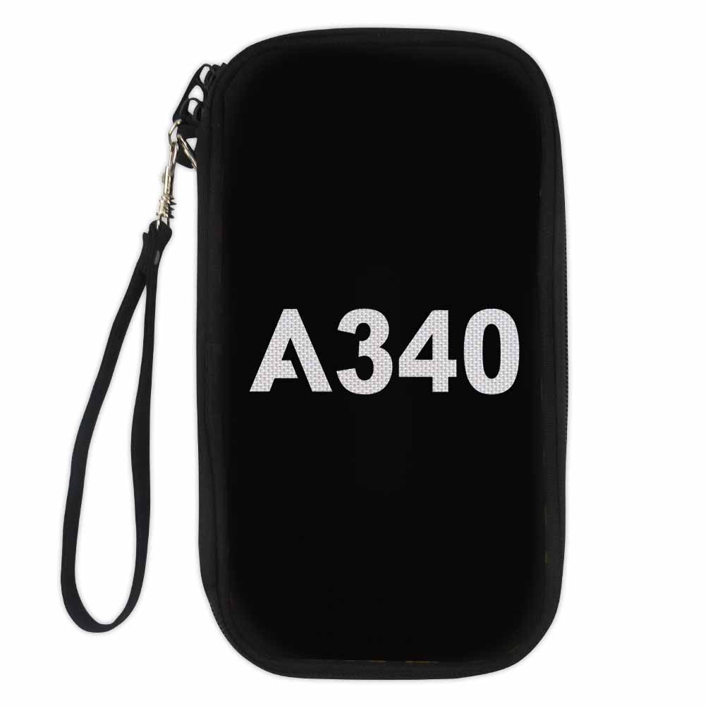 A340 Flat Text Designed Travel Cases & Wallets