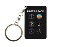 Thumbnail for Pilot's 6 Pack Designed Key Chains