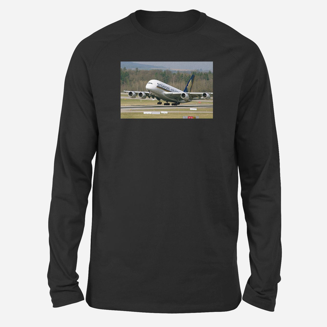 Departing Singapore Airlines A380 Designed Long-Sleeve T-Shirts