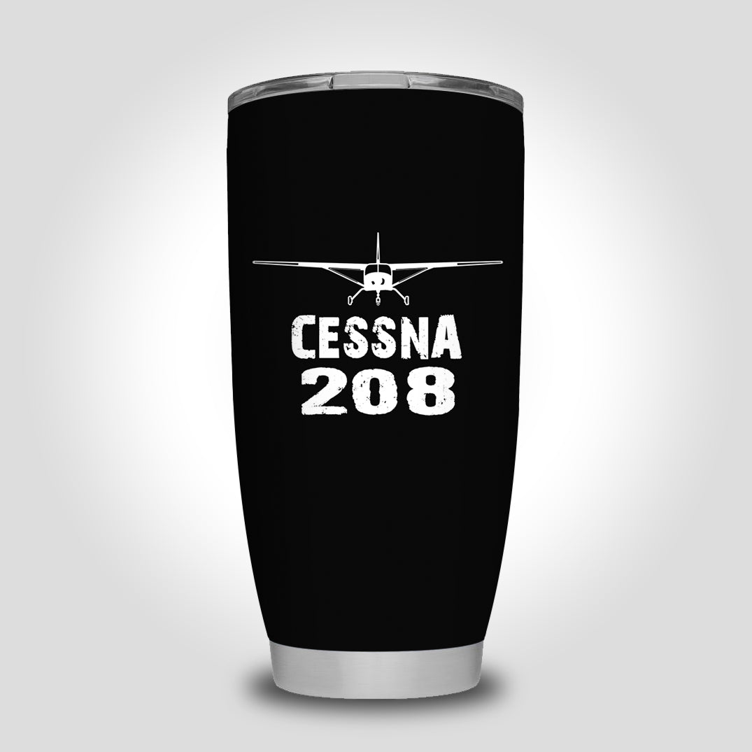 Cessna 208 & Plane Designed Tumbler Travel Mugs