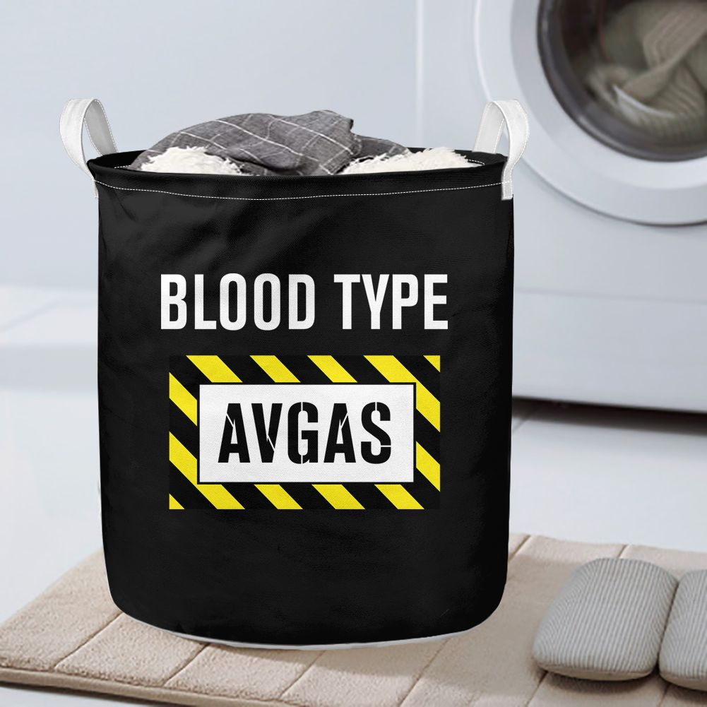 Blood Type AVGAS Designed Laundry Baskets
