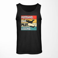 Thumbnail for Husband & Dad & Pilot & Legend Designed Tank Tops