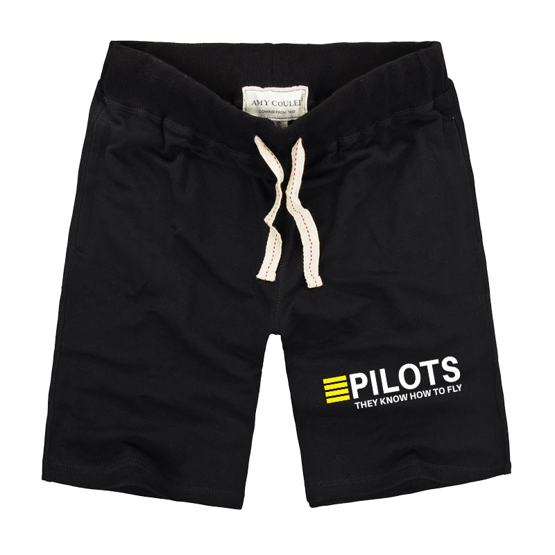 Pilots They Know How To Fly Designed Cotton Shorts